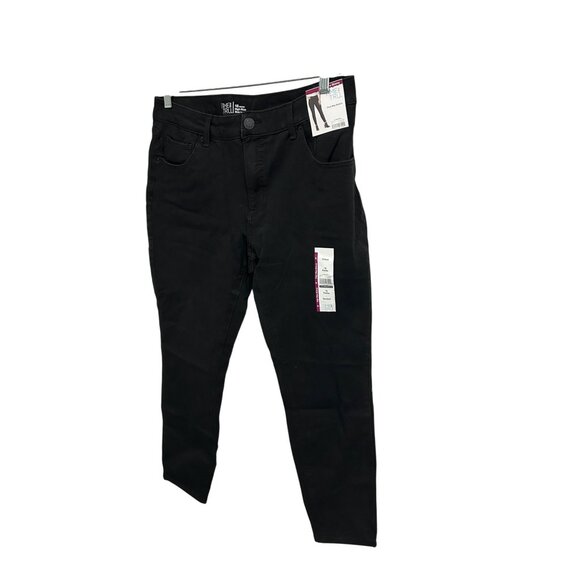Time And Tru NWT Womens Black High Rise Skinny Jeans SZ 16 Petite - Picture 3 of 9